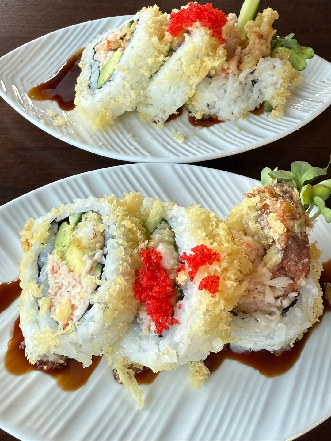 A Celebration in Every Bite: Tempura Crunch Sushi Roll”